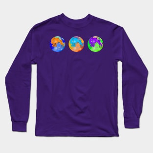 Moon Saturation Banner Long Sleeve T-Shirt